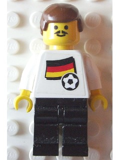 Soccer Player - German Player 1, German Flag Torso Sticker on Front, Black Number Sticker on Back (specify number in listing)