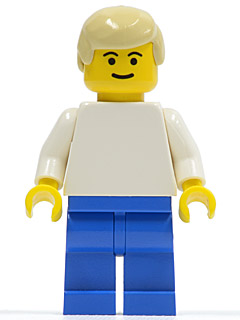 Soccer Player White/Blue Team Player 2
