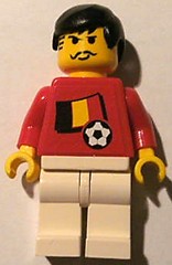 Soccer Player - Belgian Player 3, Belgian Flag Torso Sticker on Front, Black Number Sticker on Back (specify number in listing)