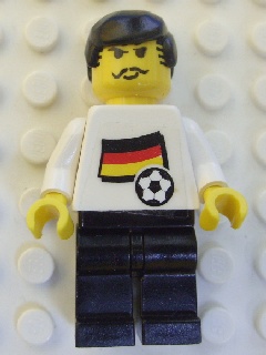 Soccer Player - German Player 3, German Flag Torso Sticker on Front, Black Number Sticker on Back (specify number in listing)
