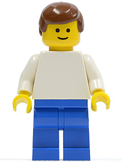 Soccer Player White/Blue Team Player 4