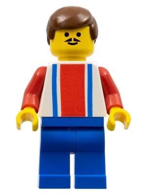 Soccer Player - Red, White, and Blue Team with Number 4 on Back