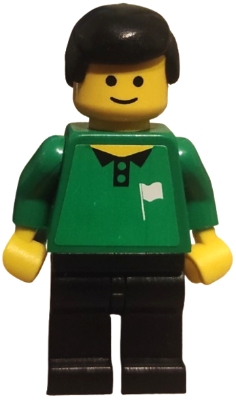 Soccer Referee Green, Line - Black Legs, White Flag Torso Sticker (Shell)
