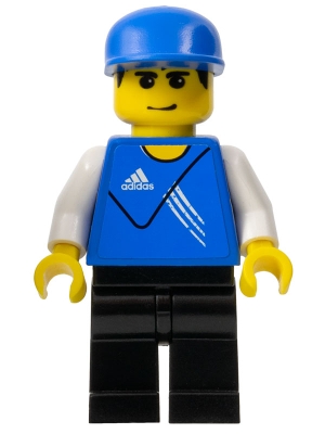 Soccer Goalie - Adidas Logo Blue Torso Stickers (#8)