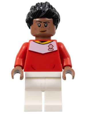 Soccer Spectator - Red Soccer Jersey, White Legs, Black Spiked Hair