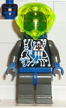 Insectoids Zotaxian Alien - Female, Gray and Blue with Silver Circuits, with Air Tanks (Gypsy Moth / Navigator Sharp)