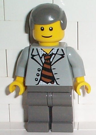 Scientist With Open Jacket, Black and Brown Stripe Tie and Plaid Shirt