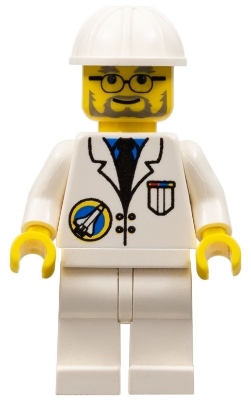Space Port - Scientist, White Construction Helmet, White Legs