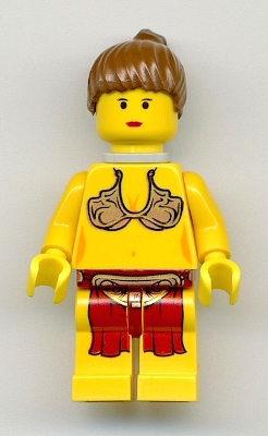 Princess Leia - Jabba Slave Outfit, Yellow Skin, Neck Bracket