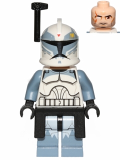 Clone Trooper Commander Wolffe, 104th Battalion 'Wolfpack' (Phase 1) - Black Rangefinder and Kama, Sand Blue Markings, Large Eyes