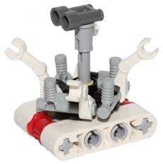 Treadwell Droid - White and Red Body, Dark Bluish Gray Binoculars