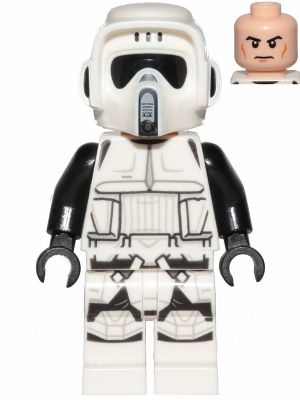 Imperial Scout Trooper - Male, Dual Molded Helmet, Light Nougat Head, Cheek Lines