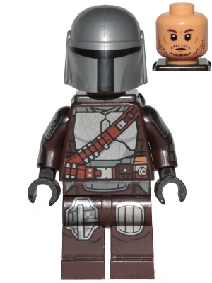 The Mandalorian / Din Djarin / 'Mando' - Silver Beskar Armor, Jet Pack, Printed Head