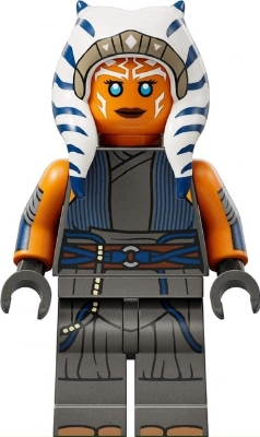 Ahsoka Tano (Adult) - Pearl Dark Gray Robe, Printed Arms