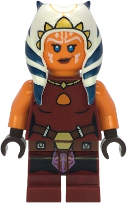 Ahsoka Tano (Padawan) - Dark Red Backless Vest with Necklace and Belt, Medium Legs