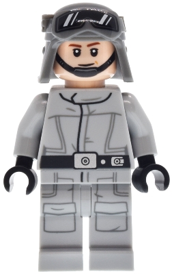 AT-ST Driver™ - Helmet with Molded Goggles, Light Bluish Gray Jumpsuit with Silver Dot, Printed Legs