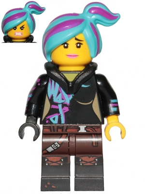 Lucy Wyldstyle with Hood Folded Down, Raised Eyebrows / Furious