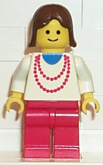 Necklace Red - Red Legs, Brown Female Hair