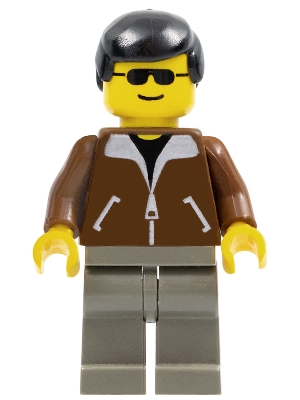 Jacket Brown - Dark Gray Legs, Black Male Hair