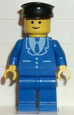 Suit with 3 Buttons Blue - Blue Legs, Black Hat