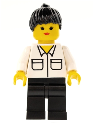 Shirt with 2 Pockets, Black Legs, Black Ponytail Hair