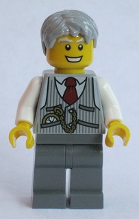 Grandpa, Pinstripe Vest and Pocket Watch