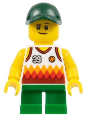 Boy, Jersey with #39, Green Short Legs, Dark Green Cap