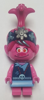 Poppy - Dark Blue Jacket, Flat Silver Flower
