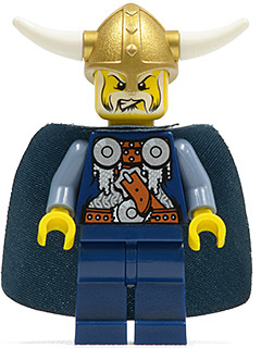 Viking Blue Chess King - Horns Glued to Helmet