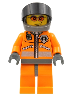 Coast Guard World City - Orange Jacket with Zipper, Orange Sunglasses, Dark Bluish Gray Helmet, Dark Bluish Gray Hands
