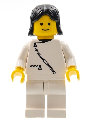 Jacket with Zipper - White, White Legs, Black Female Hair