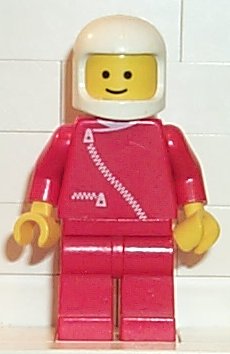 Jacket with Zipper - Red, Red Legs, White Classic Helmet